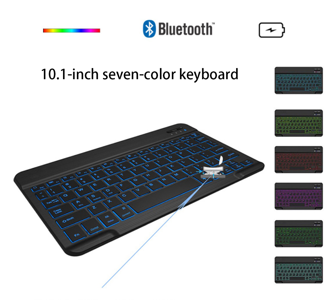 Wholesale 10.1 Inches Bluetooth Keyboard with 7Colors Backlight for ...