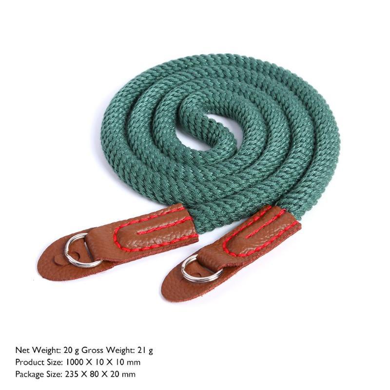Camera Cotton Ribbon Strap Neck Shoulder Carry Belt For Leica Canon Nikon green