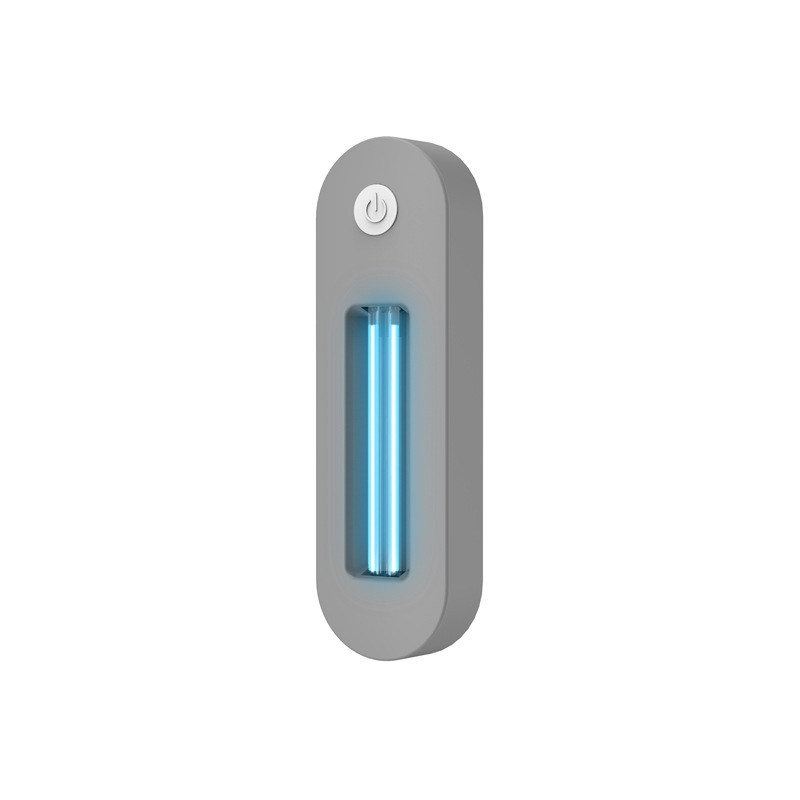 UV Germicidal Lamp Portable USB Charging Disinfection Light  for Home Travel Toilet gray