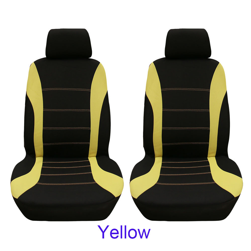4pcs/set Car seat Cover Protector Seat Comfortable Dustproof Headrest Front Seat Covers  Yellow black