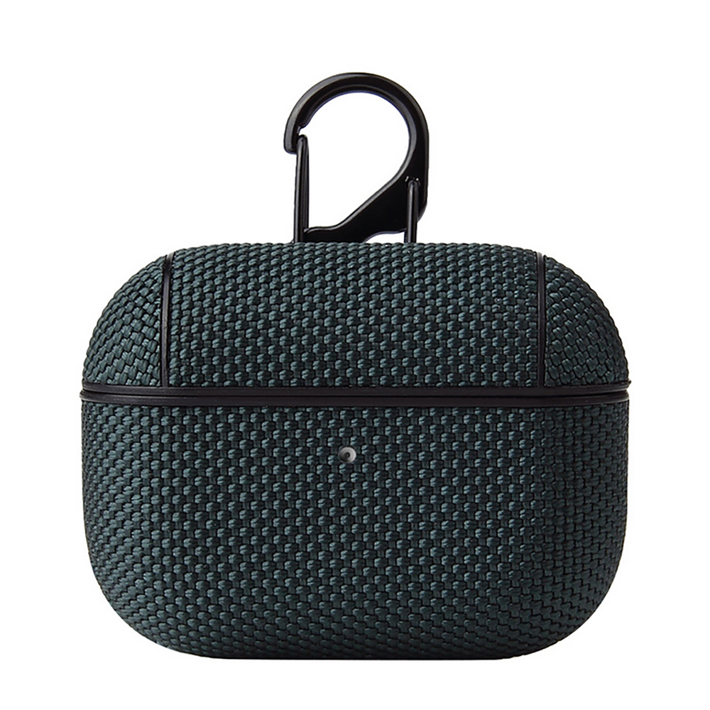 Waterproof Protective Case For Airpods Pro 3rd Generation Nylon Cloth Pattern Protective Case Dark green