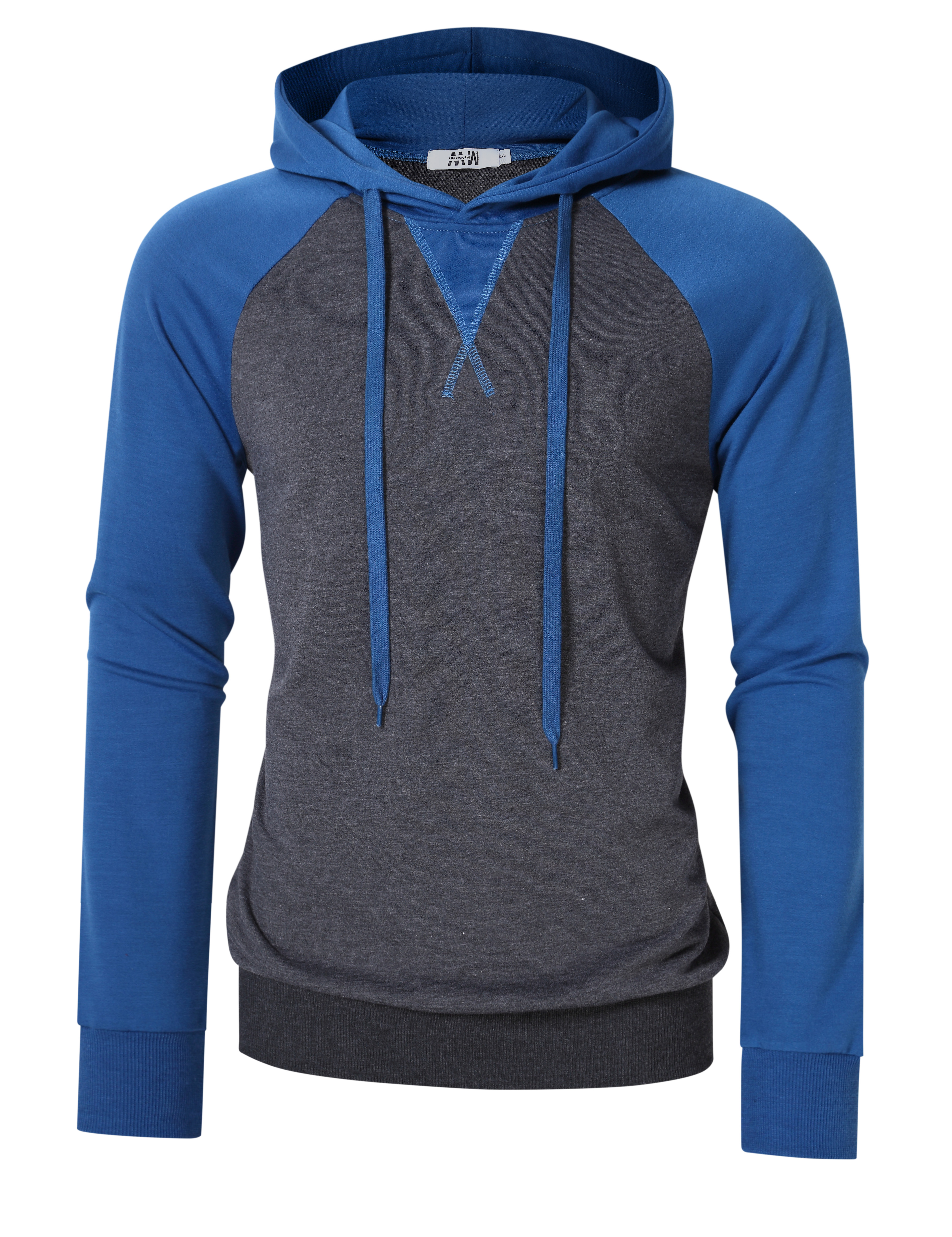 [US Direct] MrWonder Men's Pullover Hoodie Sweatshirt Lightweight Raglan Baseball Jersey Shirt