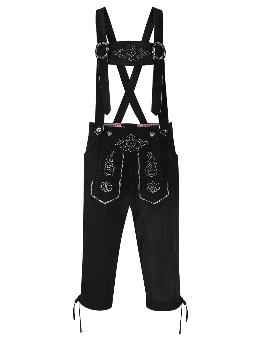 US CLEARLOVE Men Strap Pants Stylish Embroidery Vintage Dress Pants Oktoberfest