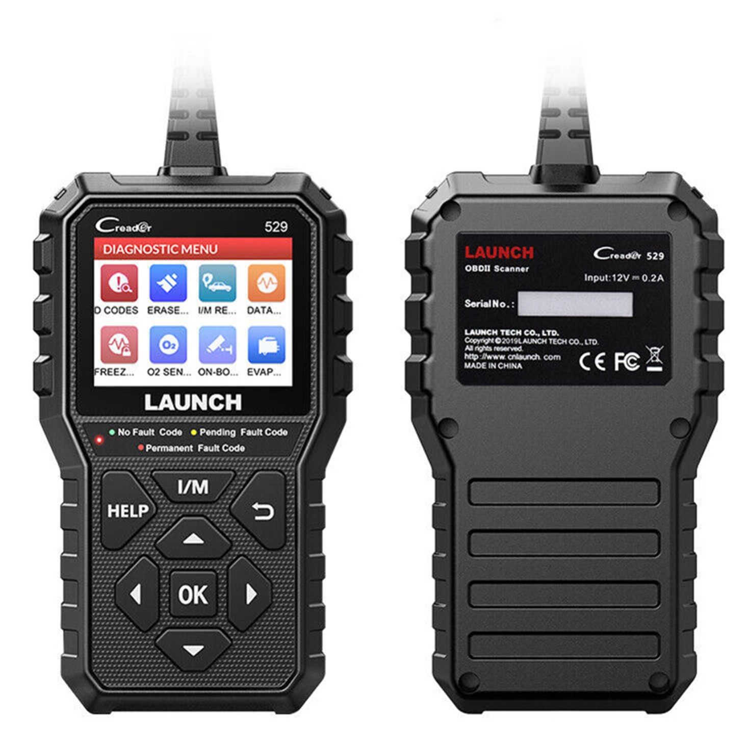 529 Car Obd2 Scanner Fault Detector Code Reader Diagnostic Tool Automotive