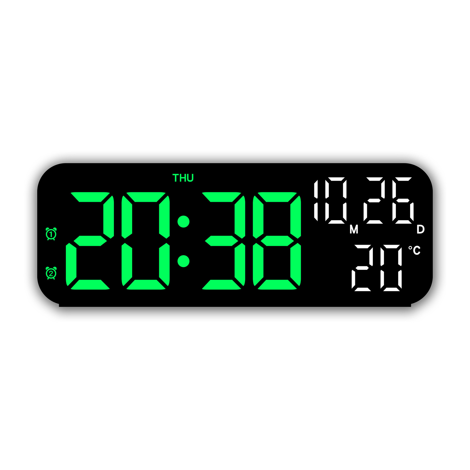 LED Clock Digital Wall Clock With 3-speed Brightness Adjustment Temperature Countdown Function Voice Control Wall Clocks
