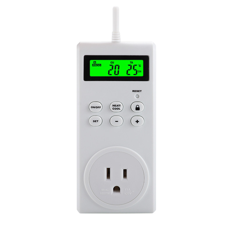 Smart Home Wireless Electric Socket Automatic Thermostat Plug Outlet Built-in Temperature Sensor Remote Control U.S. plug