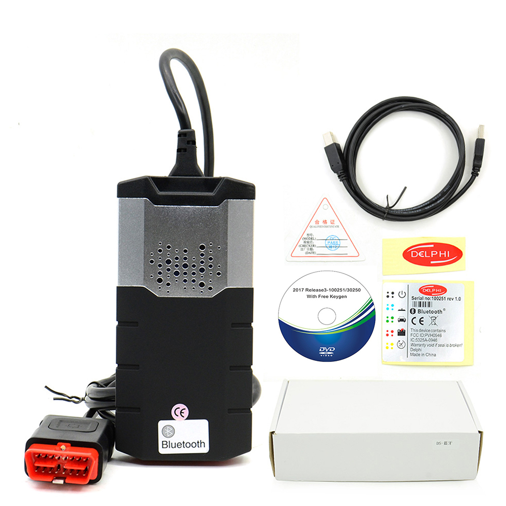 1 Set Car Diagnostics V9.0 Ds Vd150e Obd New Vci Cdp Tcs Double Board Bluetooth V201 7.r3 Gray Black