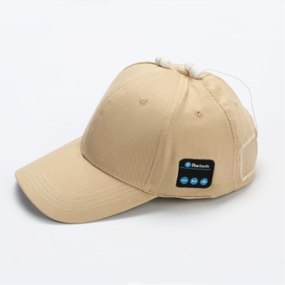 Wireless Bluetooth Earphones Sport Music Cal Baseball Cap Ourdoor Headset Khaki