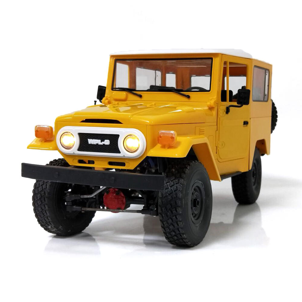 WPL C34KM 1/16 Metal Edition Kit 4WD 2.4G Buggy Crawler Off Road RC Car 2CH Vehicle Models With Head Light yellow_1/16