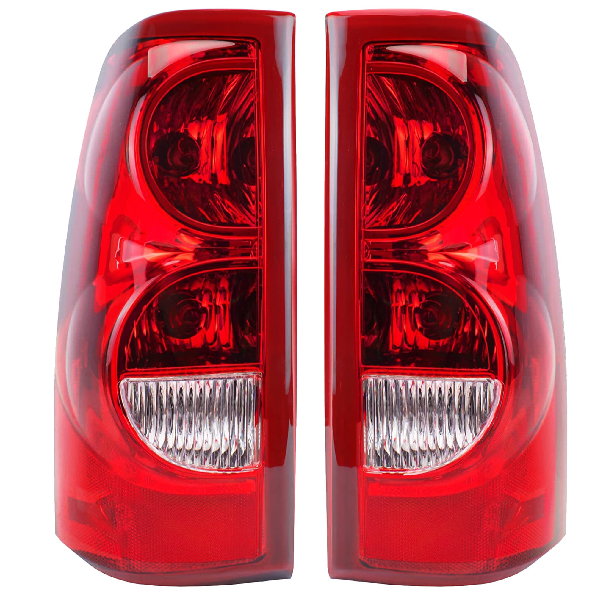 US GARVEE Tail Light Assembly for 03-06 Chevy Silverado 1500 1500HD 2500 2500HD Driver & Passenger Side Ruby Red