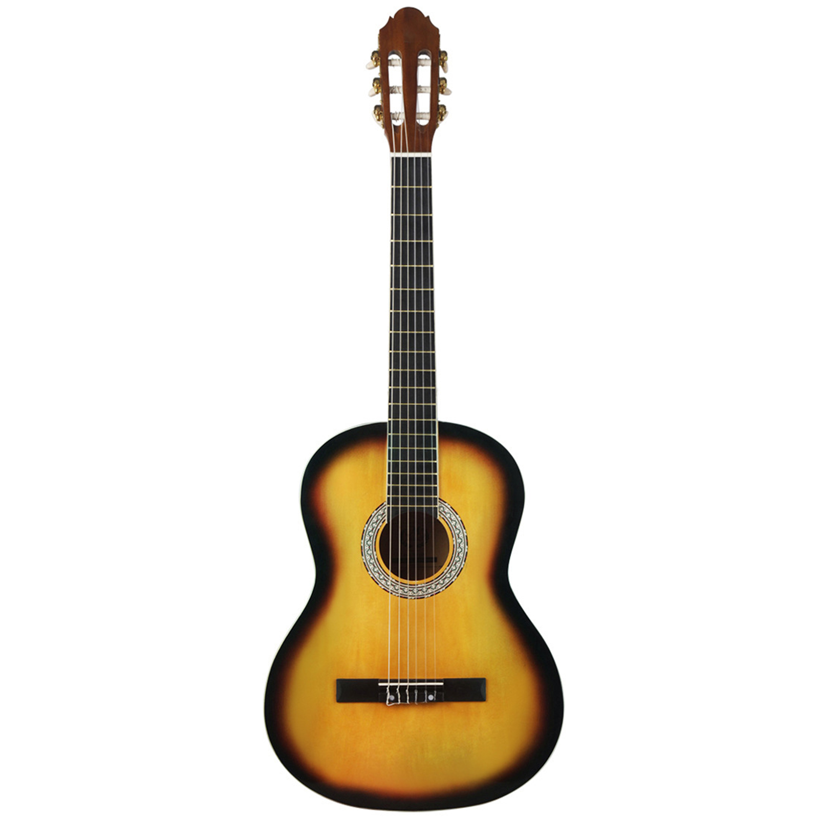 39 Inch Acoustic Guitar Travel Folk Guitar Guitar Acoustic Guitar Wooden Beginner Guitar Music Instruments For Kids Girls Boys Beginners sunset color