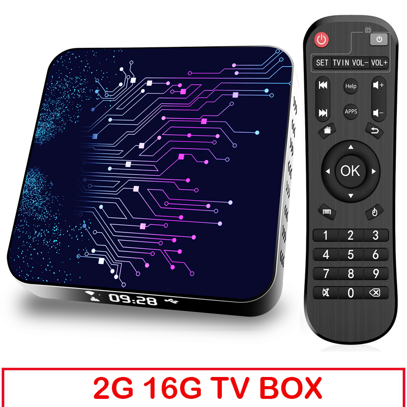 Media  Player 2+16g Abs Material Tp02 Rk3318 Android 10 Tv Box With Remote Control 2+16G_US plug