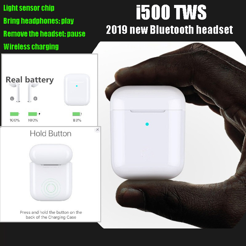i500 TWS Wrieless Charging Earbuds Bluetooth 4D Bass Earphone