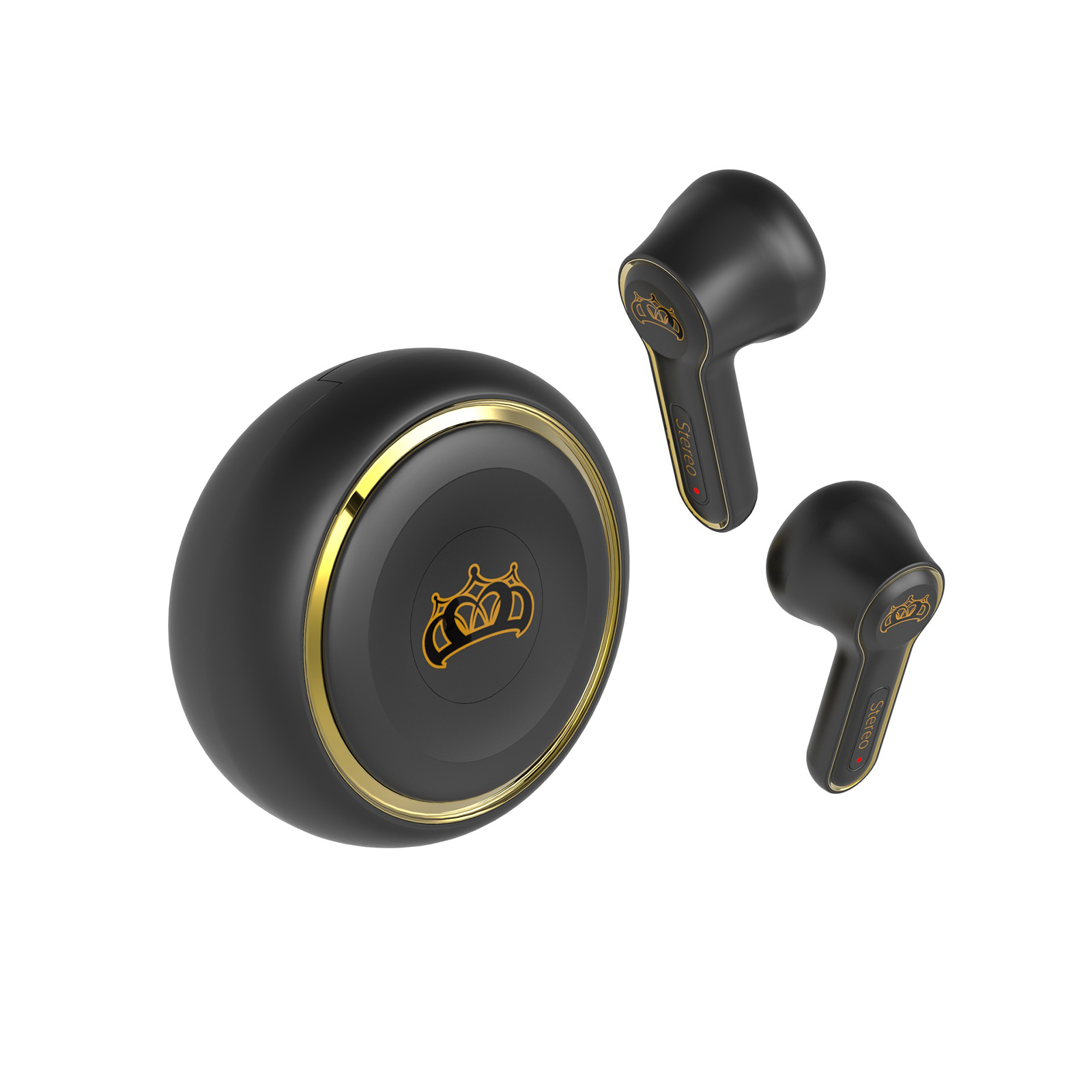 Wireless Earphones Stereo Sound With Charging Case Low Latency Headphones For Smart Phone Computer Laptop black