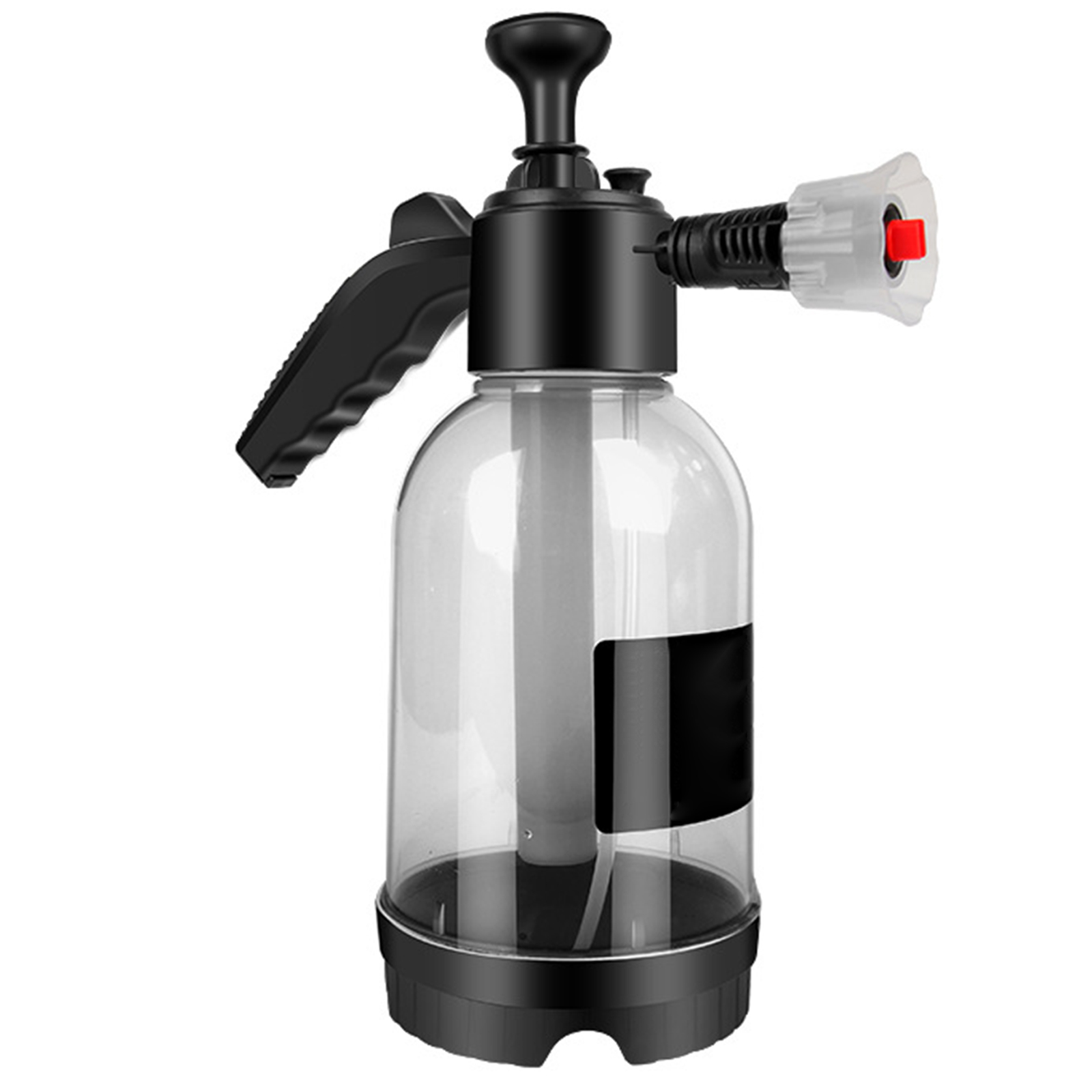 2L Pump Foam Sprayer Hand Pressurized Foaming Pump Sprayer Fan-shaped 60° Spray Angle High Pressure Transparent 0.5 Gallon Soap Sprayer For Car Detailing 2L transparent white