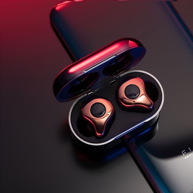 Sabbat E12 Ultra QCC3020 TWS BT V5.0 Sports Earbuds Wireless Charging Noise Canceling Headphones copper