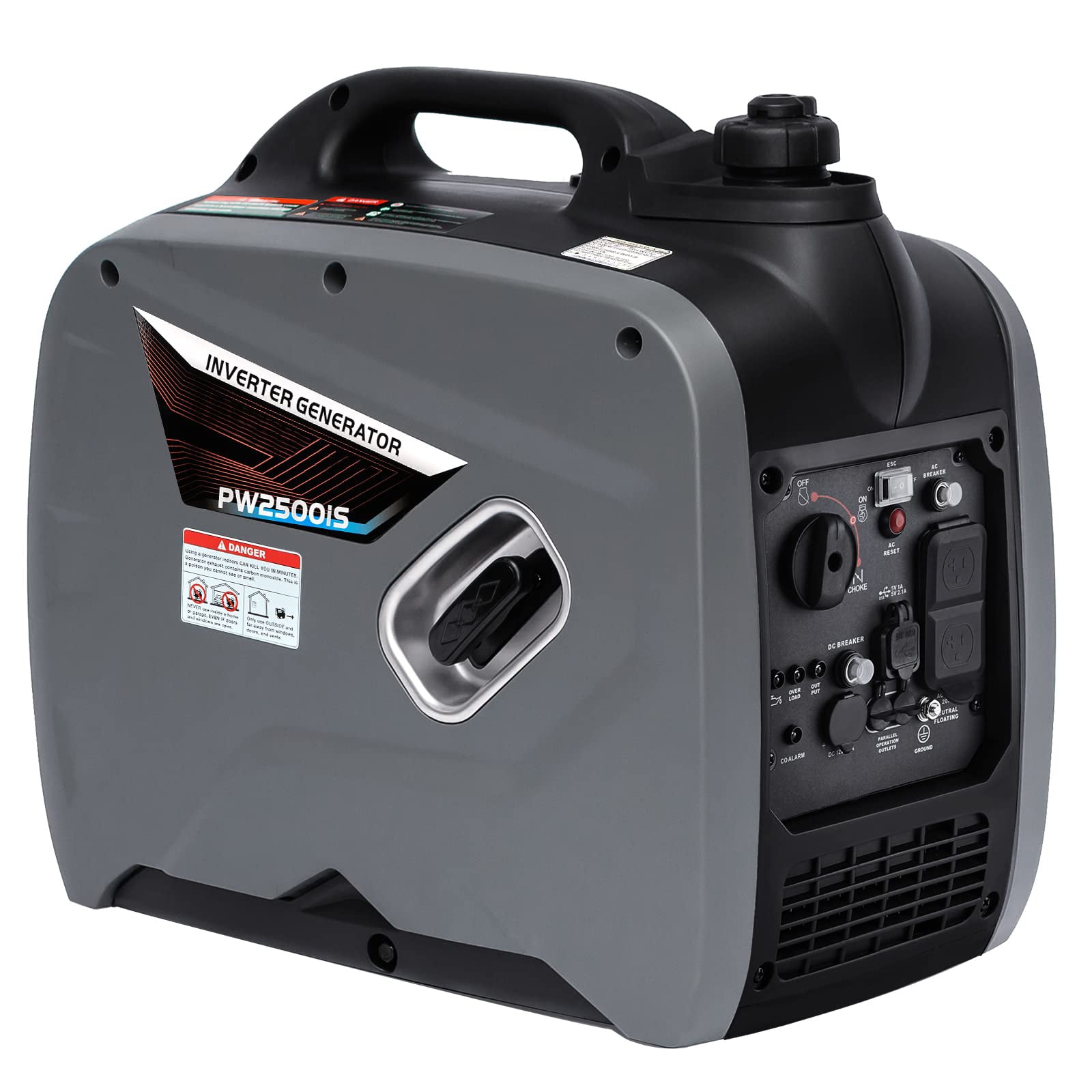 US GARVEE Portable Inverter Generator 2500W Ultra Quiet Gas Engine