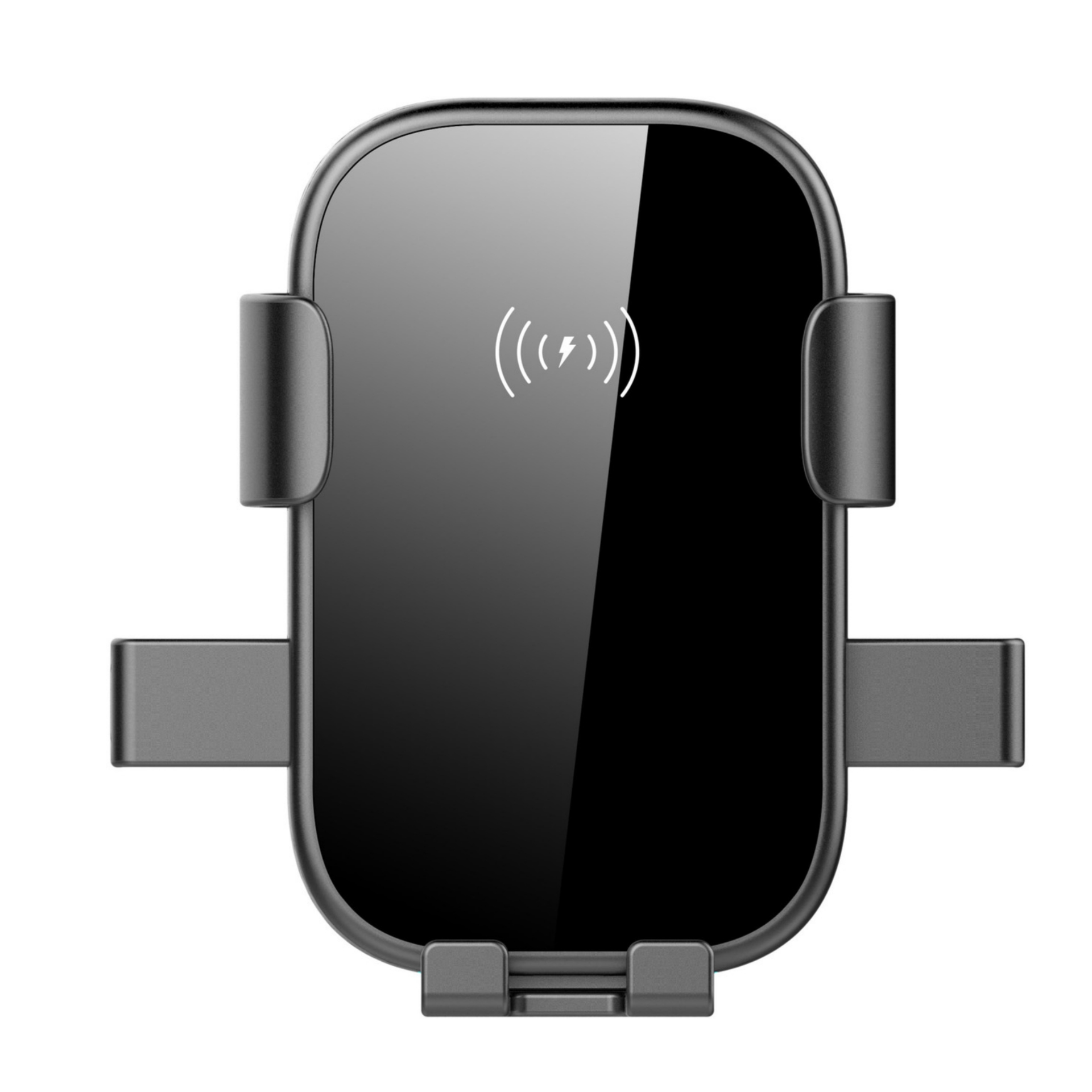 Wireless Car Charger 15W Fast Charging Auto-Clamping Car Charger Phone Mount Air Vent Cell Phone Holder For 4.5-6.7 Inch Phone Spiral buckle [black