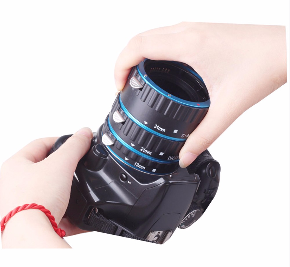 Metal Mount Lens Adapter Auto Focus AF Macro Extension Tube Ring for Canon EOS EFS Lens 750D