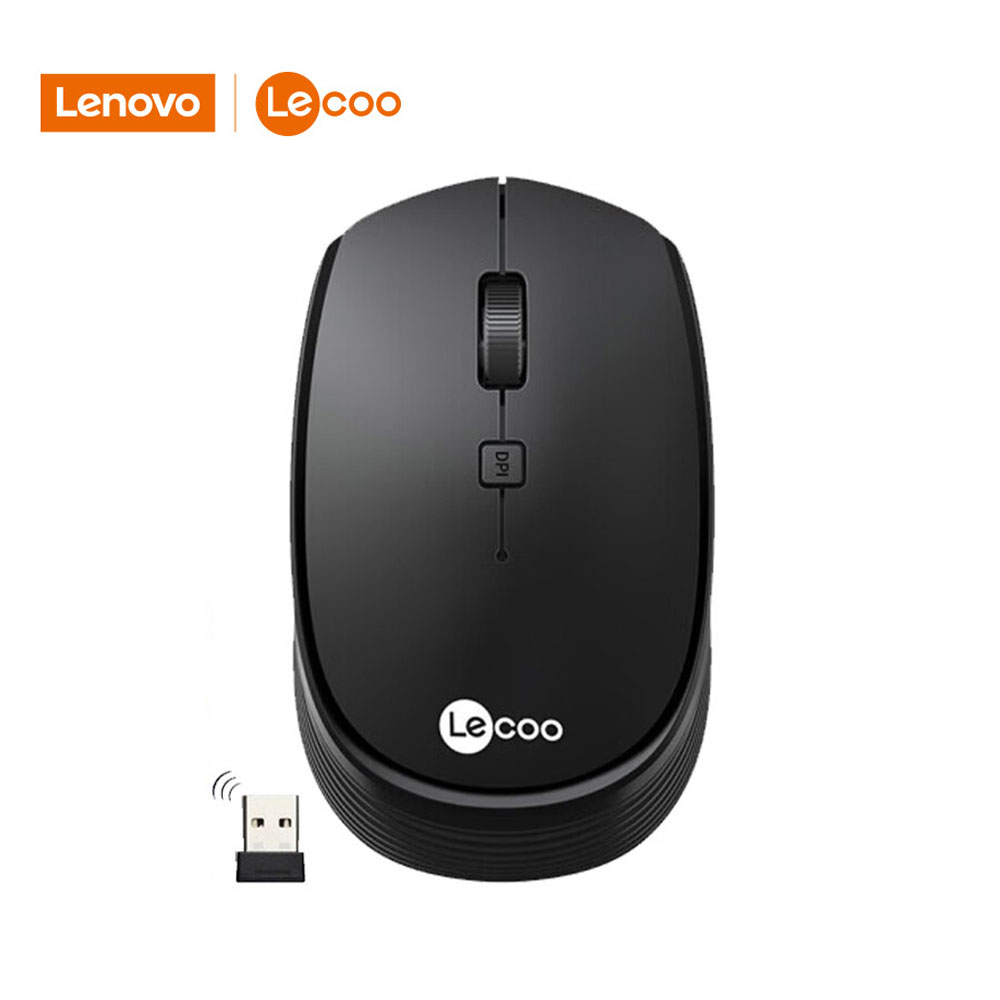 Lenovo WS202 Wireless Mouse 2.4GHz USB 1200DPI Optical Mice USB Receiver For Windows 2000/WIN XP/WIN7 black