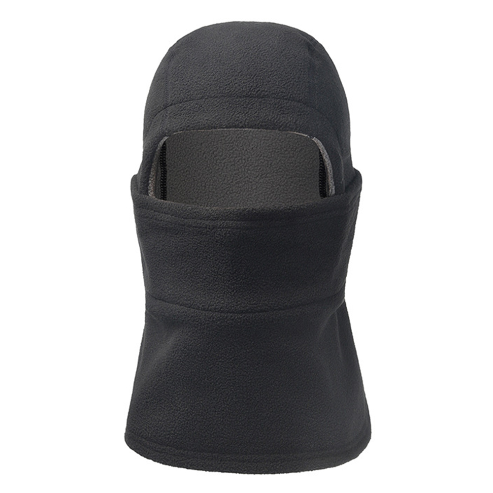 Winter Full Face Mask Bicycle Cap Thermal Fleece Ski Mask Cycling Outdoor Sports Scarf Two-color fleece windproof hood_One size