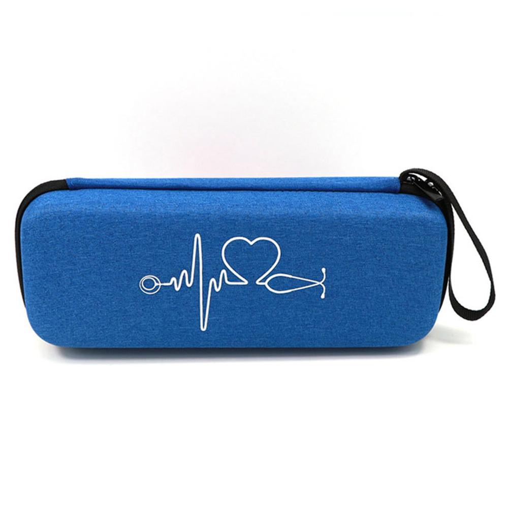 Travel Carrying Case Portable Stethoscope Storage Box Mesh Bag Compatible For Littmann Cardiology Iii Stethoscope Navy blue