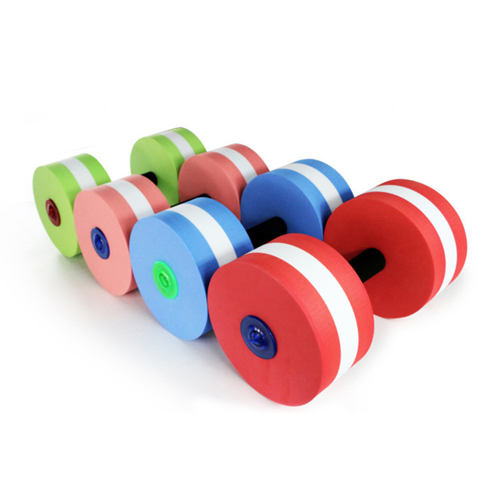 2PCS Water Aerobics Dumbbells Swimming Training EVA Dumbbells Pool Resistance Fitness Barbells