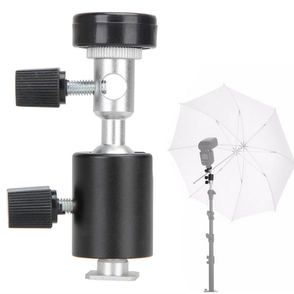 1 Piece Of C Type?Metal Camera Adapter Flash Holder Small Gimbal Flash Bracket black