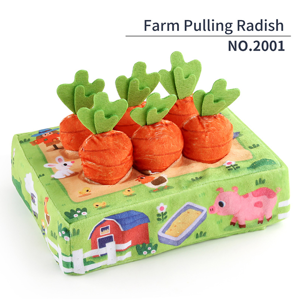 Rabbit Toys, Interactive Toys With 6 Small Carrots, Small Animals Interactive Chew Toys Supplies