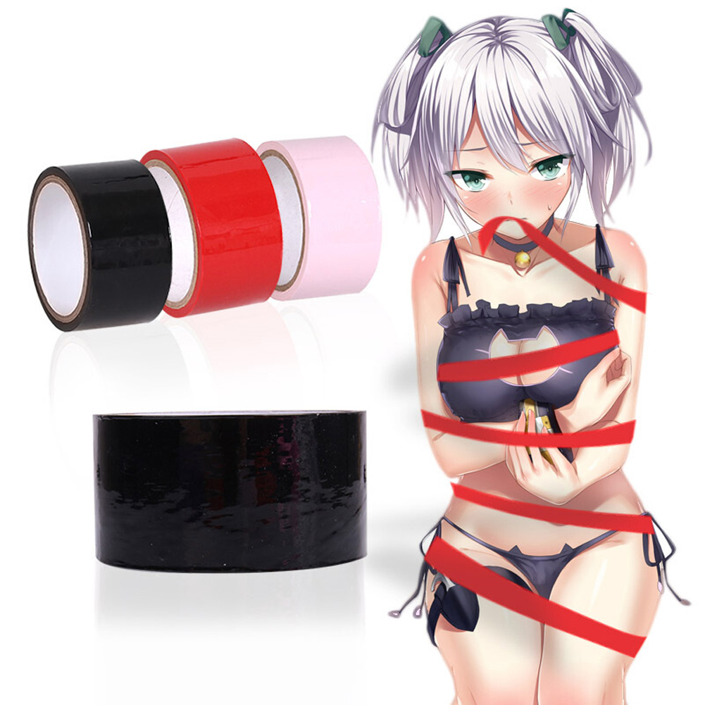BDSM Bondage Tape 3-Roll Set - Static Cling Restraint Tape For Adults, No Residue, Reusable
