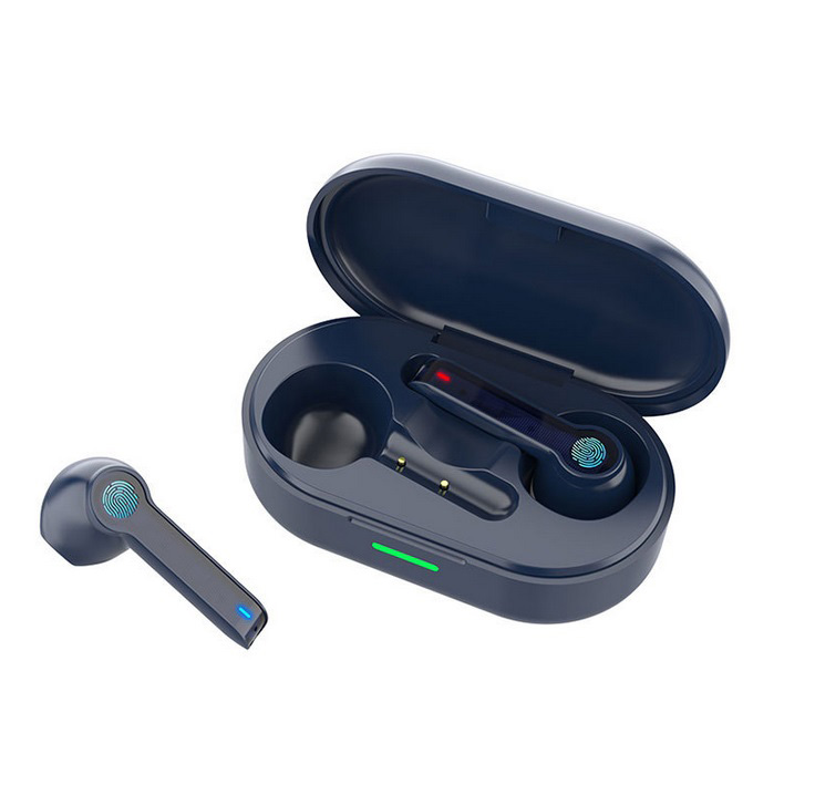 L32 Tws Bluetooth Headset Hifi 5.0 Waterproof Sports Wireless Built-in Earphone With Microphone Navy