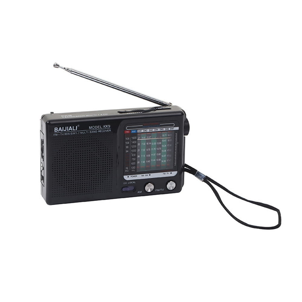 KK9 Weather Radio SW AM FM Portable Radio Battery Operated Longest Lasting Radio For Emergency Hurricane Running Walking Home black