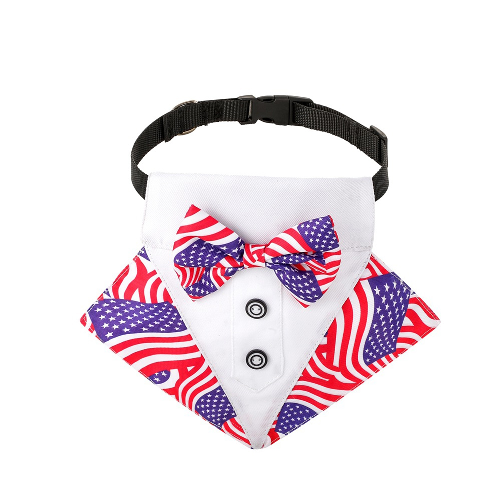 Pet Formal Necktie British Style Bow Tie Pet Accessories For Small Medium Dog Cat Independence Day_M