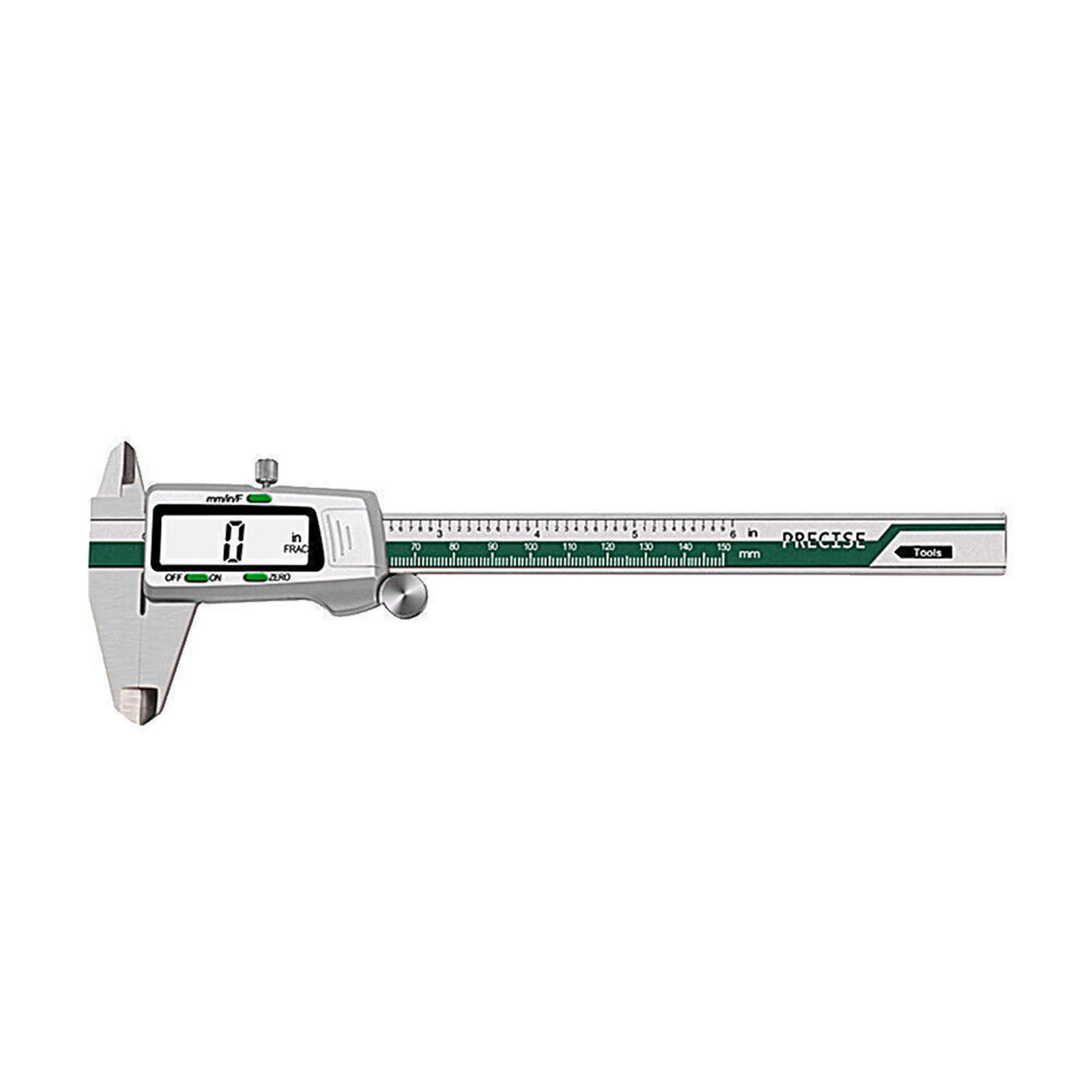 ET50 150MM Digital Caliper Measuring Tool Stainless Steel Fraction/MM/Inch 0.01MM High Precision Measuring Ruler With Large LCD Screen For DIY Household ET50