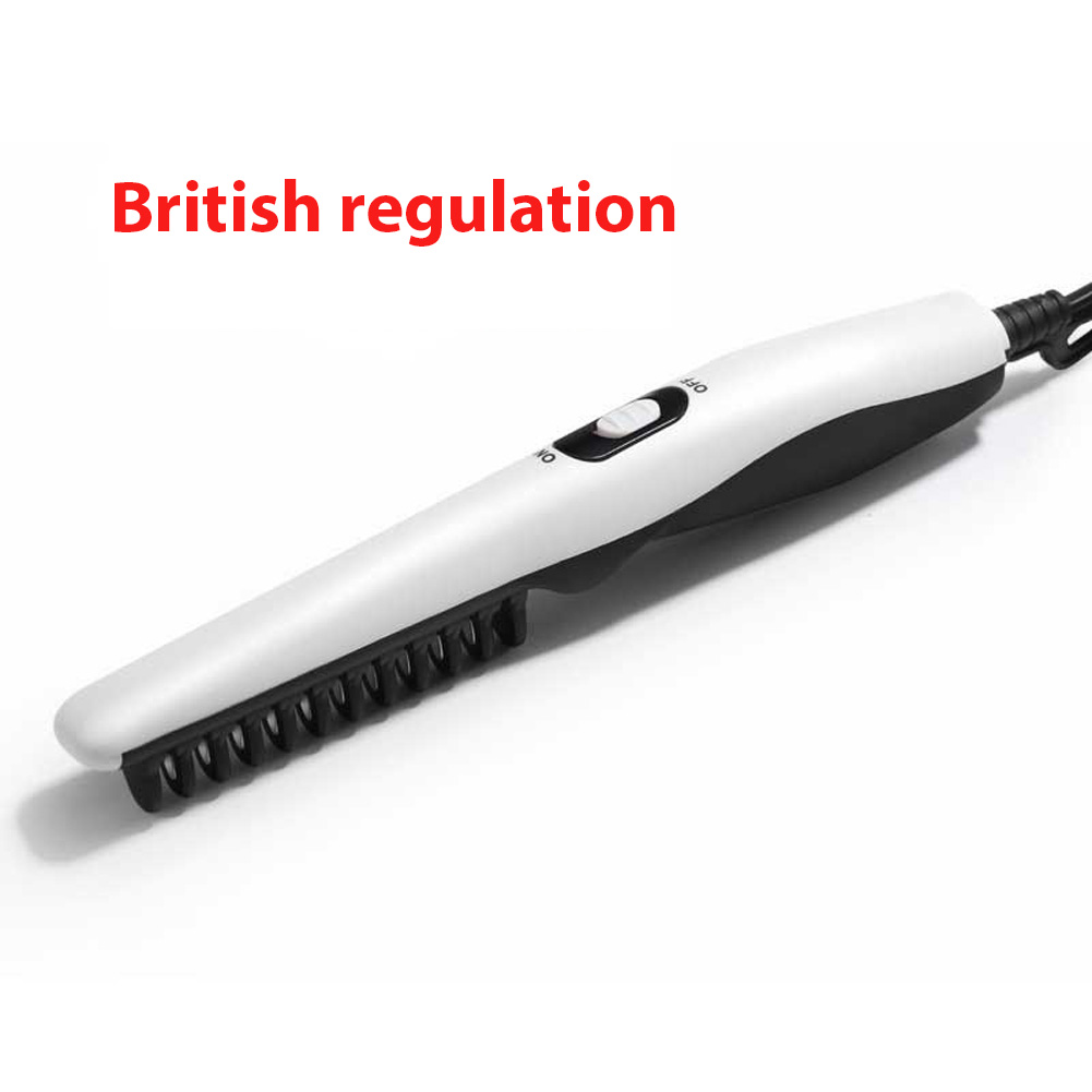 Styling Comb Beard Straightener Hair Electric Hot Comb Straightening Curling Brush British regulatory