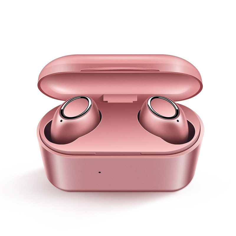 D015 TWS5.0 Wireless Headphone Bluetooth In-Ear Handsfree Headset Sport Earbuds Rose gold