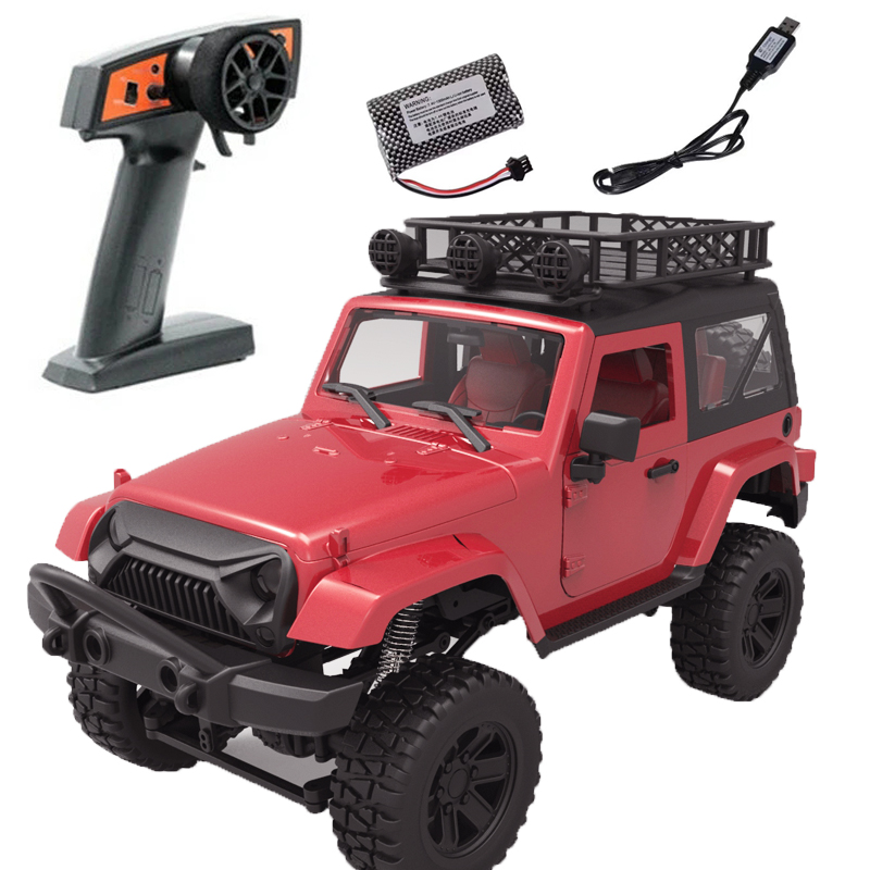 For Rbrc 1:14 Wrangler RC Car Model Toy Simulate 2.4g Four-wheel Drive Car RB-F1S (red with luggage rack)