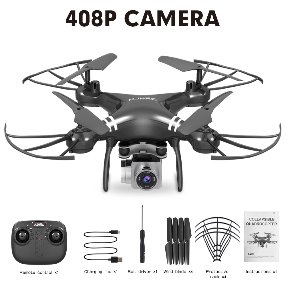 HJ101 Wifi Camera Air Pressure Fixed Height Face Recognition Drone Black 480P+ face recognition