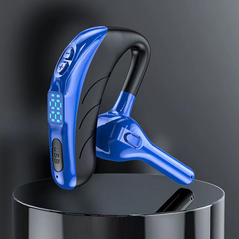 Instant Results Led Display Wireless X13 Bluetooth Earphones Car Sports Hanging Ear Type Long Standby Time Noise Cancelling Headset X13 blue