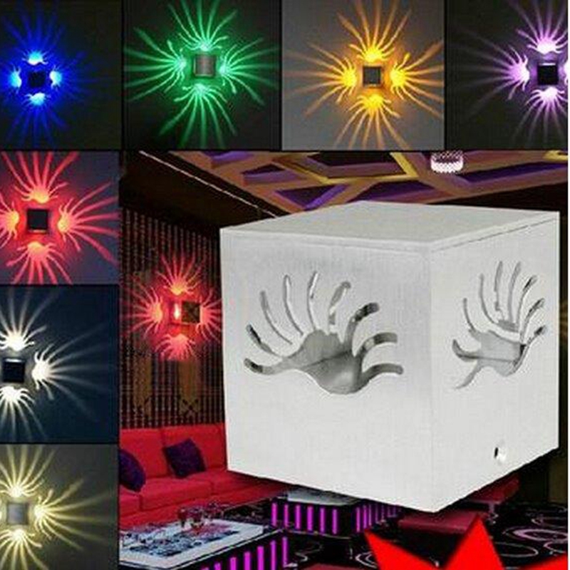 3W RGB Remote Control LED Lamp Creative Hotel Bar Stage Light Personality Decoration Wall Lamp