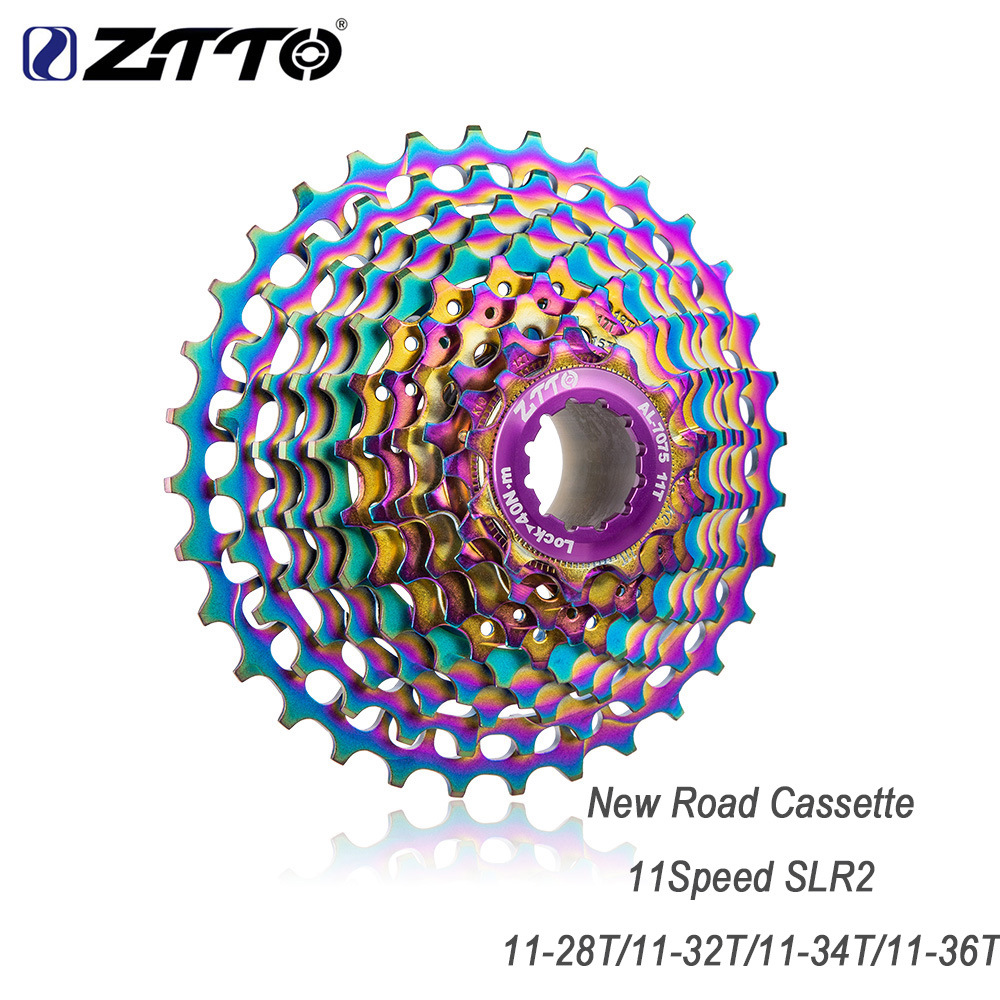 ZTTO 11 Speed 28T 32T 34T 36T Road Bike Cassette Ultralight Bicycle Freewheel Colourful Bicycle Flywheel 11 speed 34T
