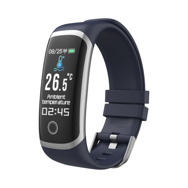 T4 Sport Smart Watch Temperature Measurement Bracelet Health Monitor Heart Rate Fitness Monitoring IP67 Waterproof blue