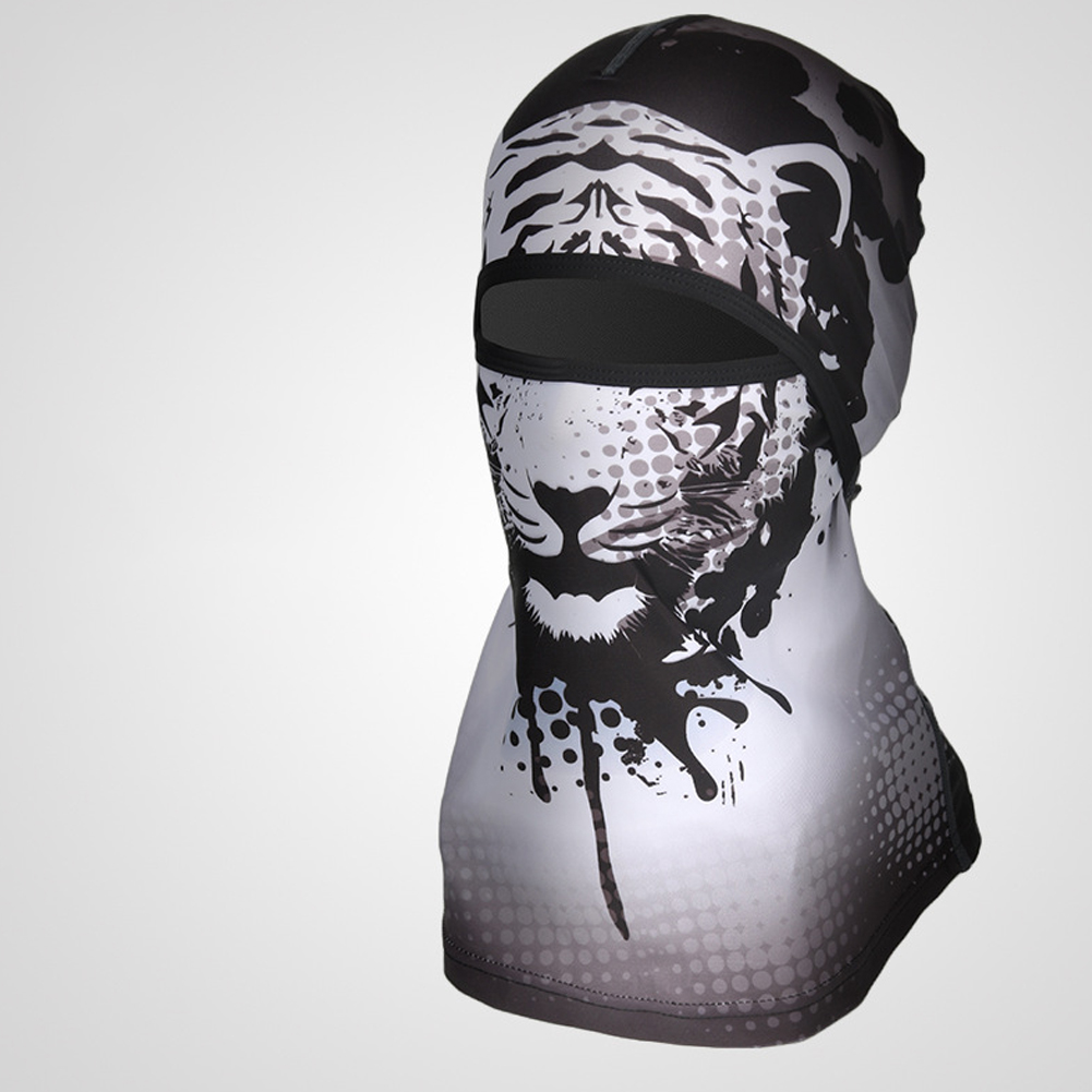 Sports Headwear Motorcycle Riding Headgear Magic Sport Scarf Full Face Mask Balaclava One size_White Tiger F