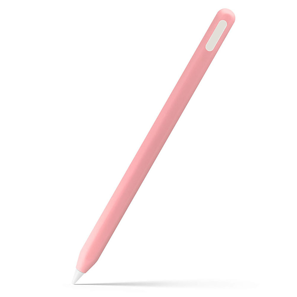 Silicone Case Compatible For Ipencil 2nd Generation Anti-lost Anti-scratch Protective Cover Sleeve Pencil Cap pink