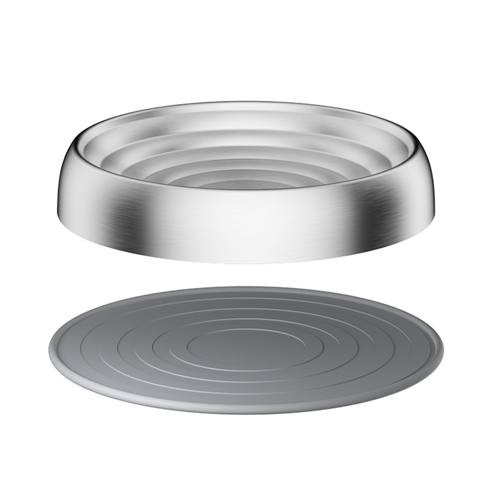 Dog Bowl Stainless Steel Dog Food Water Bowl With Anti-slip Silicone Mat Anti Overthrow Pet Grain Basin For Dogs Puppy Cat Kitten Pet Supplies as shown 1 piece