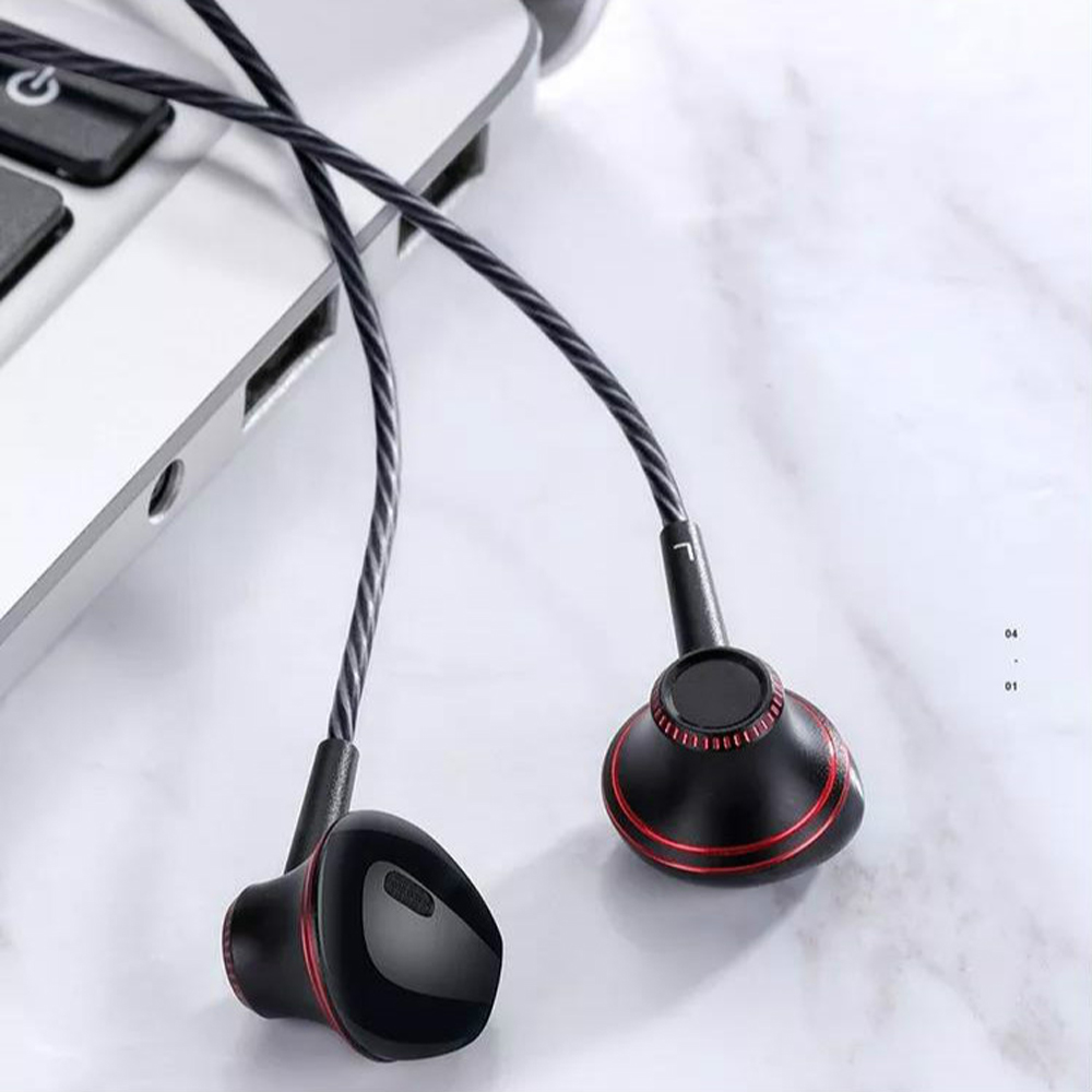 Joyroom E208 Mobile Stereo Handsfree Headphones Metal Earphone Earbuds black_E208