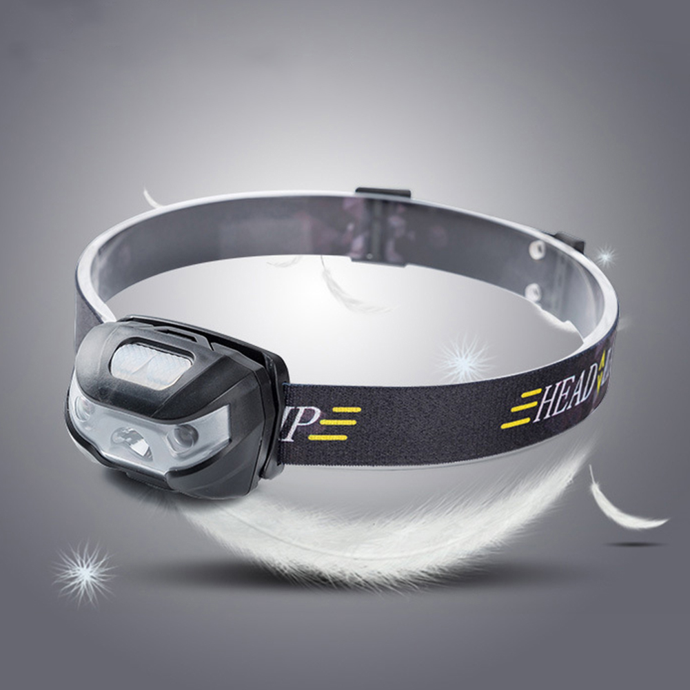 Intelligent Body Motion Sensor LED Headlight USB Charging Mini Headlamp Outdoor Light black