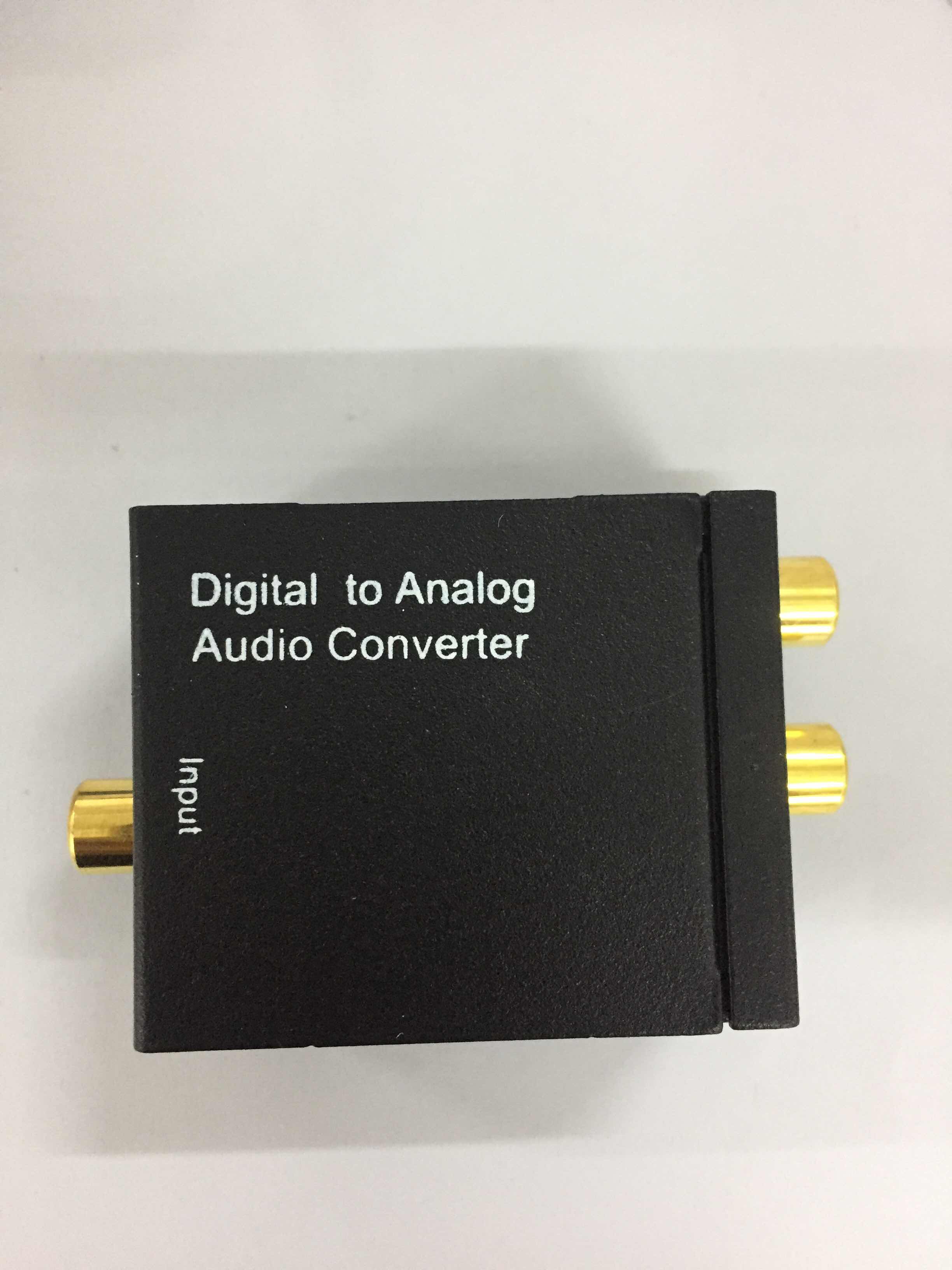 [Indonesia Direct] Digital Optical Coax to Analog RCA L/R Audio Converter Adapter with Fiber Cable & USB Cable & Mainframe black