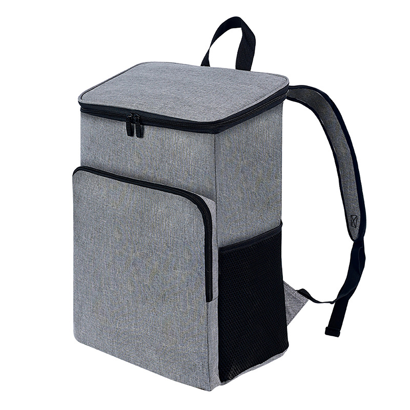 Backpack Cooler, Ice Chest Backpack With Leak-proof Lining, Adjustable Shoulder Straps, Breathable Back Panel, Large Zippered Opening Insulated Backpack grey