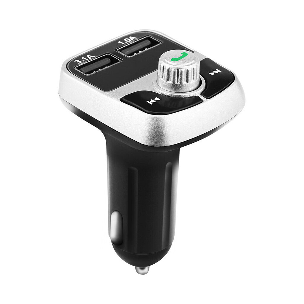 Car FM Transmitter Wireless Radio Adapter USB Charger Bluetooth Black Silver
